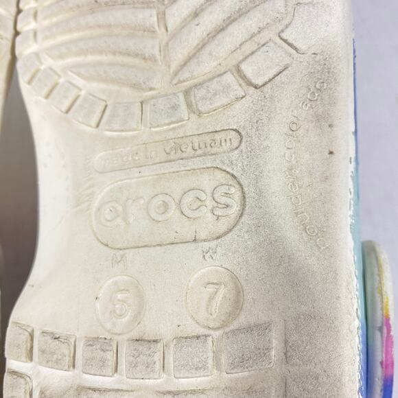 Crocs TieDye Pastel Colors Lightweight Comfort Clog Classic Croc Sz M 5 W 7 - Picture 11 of 12